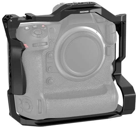 NEEWER Z9 Camera Cage, Aluminum Alloy Video Rig Camera Stabilizer Frame with Cold Shoe, NATO Rail, 1/4, 3/8, Anti Twist Pin for Filmmaking/Vlogging, Compatible with Nikon Z 9, CA118