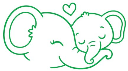 Wandaufkleber mit Elefantenmotiv, Vinyl, Elefant mit Baby, Wandaufkleber für Kinderzimmer, Dekoration, Wandbild, Mutterliebe, Poster, Geschenk, extragroß – 55 x 102 cm