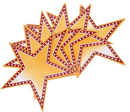 WESIEVYA 6stücke Goldene Stern-mittelstücke Für Tischdekorationen Hängender Stern Filmdekorationen Weihnachten Party-Dekoration Arbeitszimmer