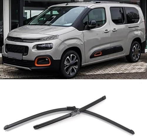 PAPEP 2 Stück Scheibenwischer für Citroen Berlingo K9 2018-2023 24+17, Frontscheibe Windschutzscheibe Fensterbürsten Vorderseite Scheibenwischerblätter