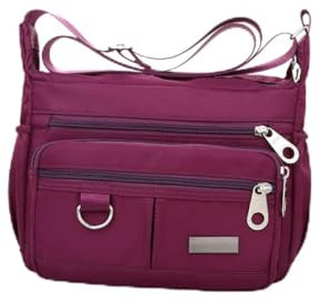 IMIKEYA wasserdichte Oxford Umhängetasche Für Damen Lässige Handtasche Mit Großer Kapazität Lila Als Reisetasche Für Täglichen Gebrauch