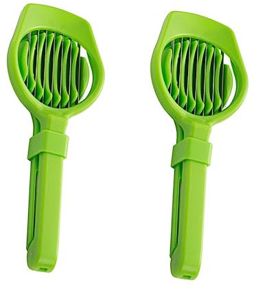 SOLUSTRE 2stücke Weißdornschneider Mehrzweckschneider Erdbeerschneider Schneidemaschinen Haushalts-obstschneider Aus Leicht Zu Reinigendem Und Pflegeleichtem Material Rostbeständig