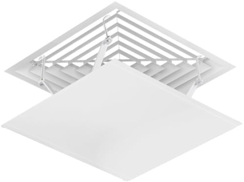 VOSAREA 13.76 Inch Square Air Vent Deflector, Adjustable RV AC Vent Deflector and Central Conditioner Wind Baffle for Home Drop Ceiling Registers
