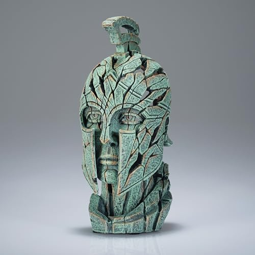 Enesco Edge Sculpture Spartanischer Krieger mit Helmbüste, Miniaturfigur, 18 cm, Grün