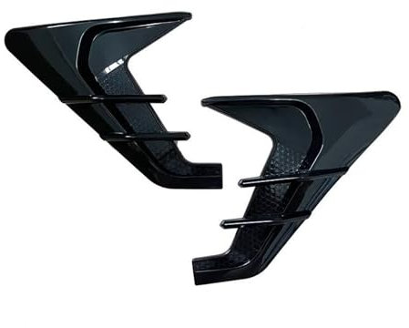 ECKBRJA Dekoration Abdeckung Für B&MW E60 F10 F20 F30 Auto Tuning Seitlicher Kotflügel Luftauslass Auto-Frontspoiler(Schwarz)