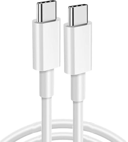 USB C Charger Cable for Oppo A16/A16S/A54S/A54 5G/A74 5G/Find X5/Find X5 Pro – 1M Fast Charging PD USB Type C to Type C Cable, Durable Data Transfer Lead (White)