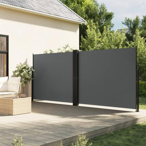 Emmtore Seitenmarkise Ausziehbar,Anthrazit,160 x 600 cm