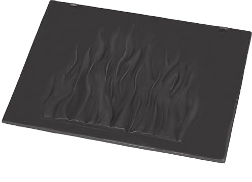 KOTARBAU® Kamin Rückwand - 46 x 35 cm - Kaminplatte aus Gusseisen - für Kamineinsatz - Dekorplatte - Ofenplatte - Hitzebeständig & Dekorativ - Anthrazit - Flammen-Muster