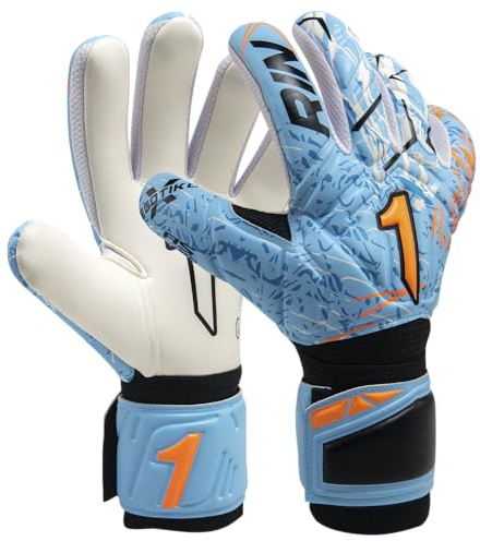 Rinat Guante de Portero Egotiko X As, Azul/Naranja, Unisex Niños