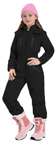 TYUSGH Girls Snowsuit Kids Winter Ski Overalls Teen Warm All in One Coat Puffer Jumpsuit Outdoor Sports Snow Suit