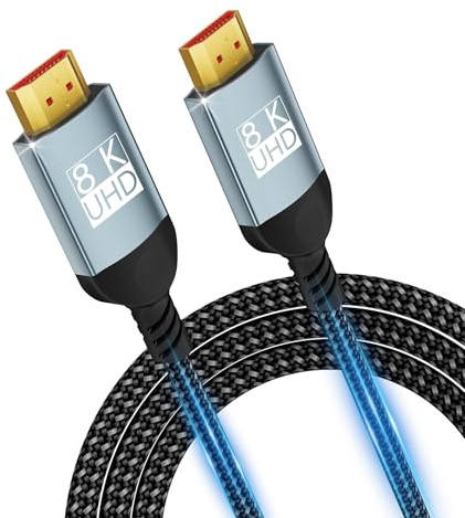 HDMI Cable,3M 10K 8K Ultra High Speed HDMI cable 10K 8K@60Hz 4K@240Hz,HDMI 2.1 Support HDR10+ eARC 3D HDCP 2.2&2.3 VRR DTS:X,Compatible with PS5/4 X-Box HDTV Blu-ray Player/Monitor/Laptop/Projector