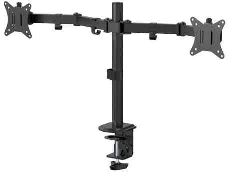 eSTUFF Dual Office Monitor Desk Mount Quick Release VESA, GLB227002