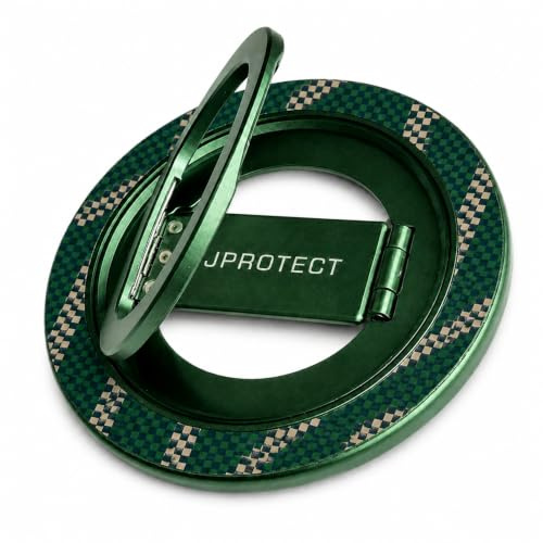 JProtect Handy Ring Halterung Magnetisch für MagSafe, 360 Grad Drehung, Handy Griff Halter Magnetisch, Fingerhalter, MagSafe Ring Holder, Smartphone Stand für iPhone 15/16 / 17 Grün