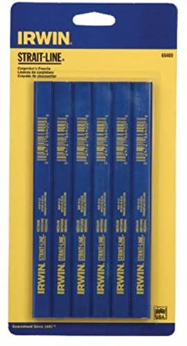 IRWIN Tools 66400 66400 - Lápices de carpintero, plomo medio, 6 piezas
