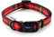 Ancol Adjustable Nylon Dog Collar Red Soft Polyester Printed Durable Comfortable Pet Puppy Neckband Fixings - 30-50 cm
