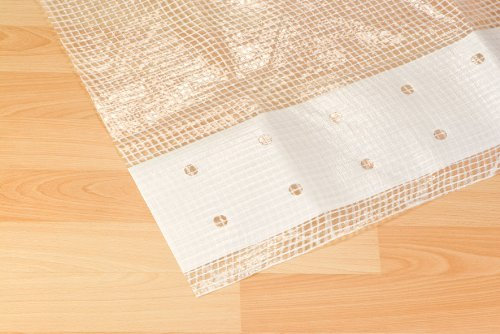 NOOR Gitter-Abdeckplane 200 g/m, 2 x 2m in weiß I Allzweckgewächshaus- und Gerüstplane für Glasschutz I UV-beständige Gitterplane