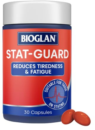 Bioglan Stat Guard | CoQ10 | Zinc | Vitamin E | Vitamin B1 | Magnesium | Helps Reduces Tiredness | Fatigue & Supports Heart Health | 30 Capsules
