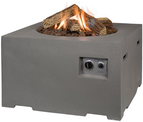 EUROLUX Gartenfeuer Piazza Gartenkamin mit Gas, Farbe:Taube