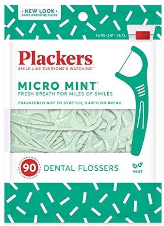 PLACKERS MINT DENTAL FLOSSERS 90 by Plackers