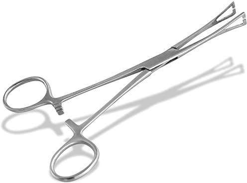 Piercing Klemme Zange Dreieckig offen mit Innenzahnung
