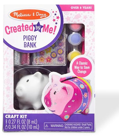 Melissa & Doug Decorate-Your-Own Piggy Bank Craft Kit