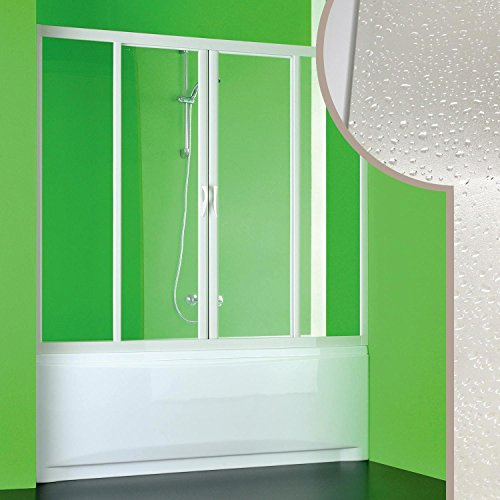 Forte Puerta de Ducha de bañera 140 CM en Acrílico Mod. Plutone 2 con Apertura Central