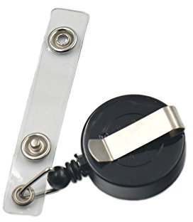 LOT 20 Kunststoff Rollen Retractable für ID Card Holder Badge Yoyo massiv Mix Farbe schwarz