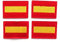 4 pcs Parches bordados España,termoadhesiovs (HC Enterprise-d04)