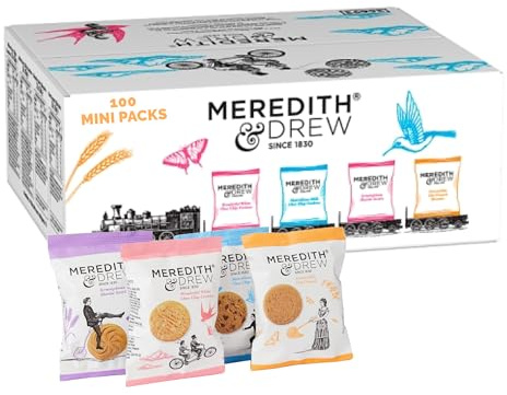 Meredith & Drew Mini Packs Twin Pack Biscuits, 23 g (Pack of 100) | Assorted Mini Biscuits, Individually Wrapped, Perfect for Snacks & Sharing