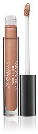 LAURA GELLER NEW YORK Nude Kisses Lip Hugging Lip Gloss - Non-Sticky Finish, Ultra Creamy, High Shine Lip Moisturizer with Vitamin E and Shea Butter, Taupeless, 2.9 ml
