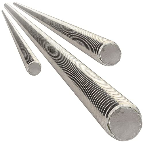 Gewindestange M20 1 Meter aus Edelstahl A2 V2A (4 Stück) Gewindebolzen 1000mm Gewindestangen Gewindestab DIN 975 / DIN 976 Regelgewinde OPIOL QUALITY®