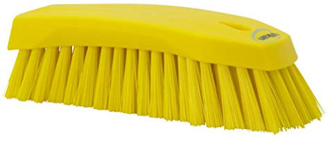 Vikan 3890n Scrubbing Brush, 200 mm, Washing Cleaning Upholstery Carpet Kitchen (Yellow)