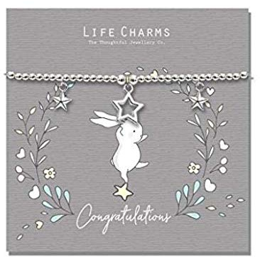 Rosey Rabbit - Congratulations Silver Plated Bracelet - Beautiful Gift For Her - Women's, Ladies, Girl's, Female Jewellery