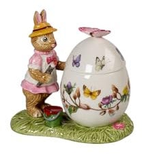 Villeroy & Boch Bunny Tales Osterei-Dose Anna Malt, Figur für die Ostertafel aus Hartporzellan, 11 x 6,5 x 10 cm, bunt, 11 x 6,5 x 10