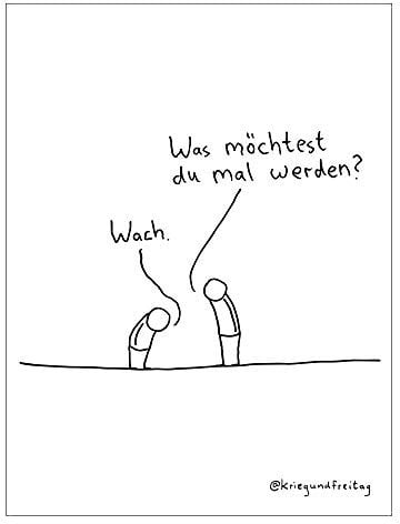 kriegundfreitag Krieg und Freitag Kunstdruck Wach Werden (30 x 40 cm | 11,8x15,7) Wandbild, Poster, Deko Bilder| Künstler