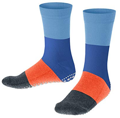 FALKE Unisex Kinder Stoppersocken Summer K HP Baumwolle rutschhemmende Noppen 1 Paar, Blau (Sky Blue 6033), 39-42