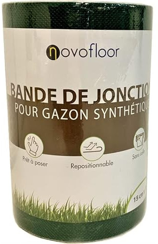 NOVOFLOOR - Bande de jonction Adhésive pour gazon synthétique 15cm x 10m