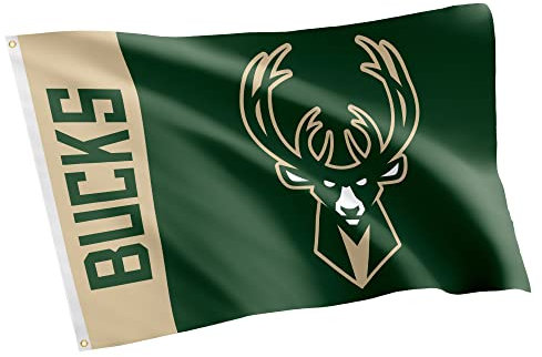 Milwaukee Bucks Team NBA National Basketball Association 100% Polyester Indoor Outdoor 91 x 152 cm (Teamname)