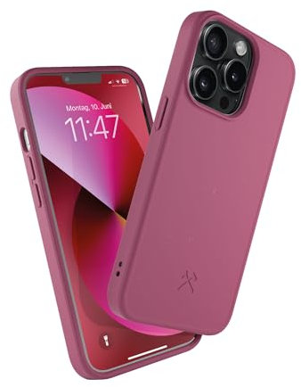 Woodcessories - Handyhülle kompatibel mit iPhone 13 Pro Hülle rot - Nachhaltig aus Pflanzen