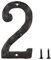 KINBOM 5.5 Inch Metal House Number with No Light, Cast Iron House Numbers, Modern Floating Door Mailbox Address Street Number for House Outside (Number 2)