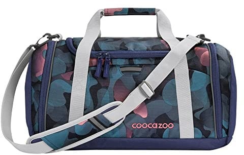 coocazoo Sporttasche „Cloudy Peach“, rosa-blau, Hauptfach, Nasswäschefach, Seitentasche, Reflektoren, 20 Liter, ab der 3. Klasse