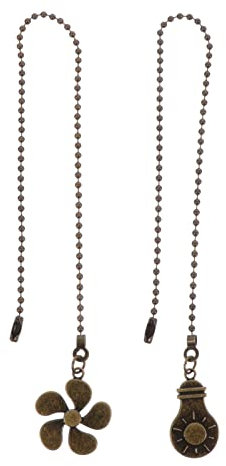 SOLUSTRE Endstücke Für Lampen 2 Stücke Deckenventilator Pull Kette Fan Perlen Ball Fan Pull Kette Extender Für Pendelleuchte Bronze Lampenschalter
