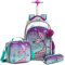 Mochilas Escolares con Ruedas Para Niñas 3PCS Mochila Carro Bolsa del Almuerzo y Estuche de Lápices Bolsos Escolares Para Chicas 16 Maleta Niños con Ruedas de Sirena Morada para con Lentejuelas