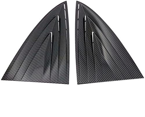 PIANPIAN CAREG 2 STÜCKE Kohlefaser-Art Heck-Jalousie-Verkleidungen mit Tesla Modell 3 2018~2019 kompatibel Durable