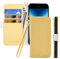 Butnyeoe Handyhülle für iPhone SE 2022/iPhone SE 2020/iPhone 8/iPhone 7 Klappbar Hülle,Litschi Textur Leder Wallet Schutzhülle Tasche Flip Cover Case Klapphülle mit Kartenfach,Gelb