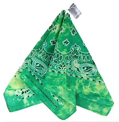 Alsino - Unisex Paisley Biker Schal ca. 54 x 54 cm Einheitsgröße für alle, Farbe wählen:grün Paisley Blüten
