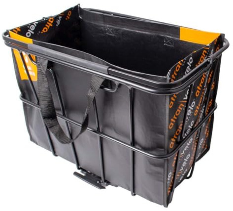 AtranVelo Unisex – Erwachsene Grocery AVS Farhrradkorb, Schwarz, 29 x 45 x 37 cm
