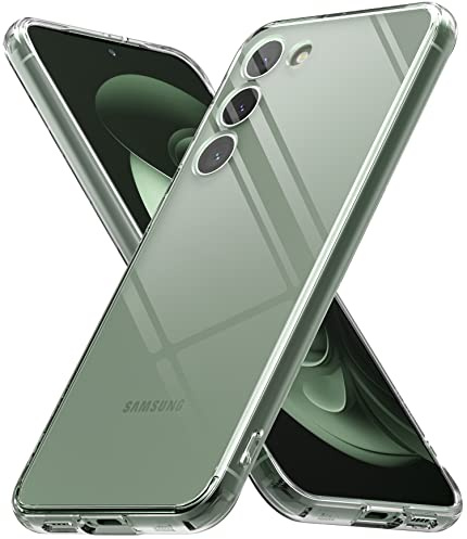 Ringke Fusion für Samsung Galaxy S23 Plus Hülle, [Langanhaltende Klar] Minimale Vergilbung Kratzfest Hart Rückseite Weicher Bumper Handyhülle - Transparent