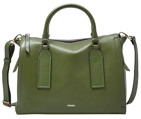 Fossil Damen Parker Eco Leder Schulranzen, 33cm L x 14cm B x 24.5cm H, Estragon
