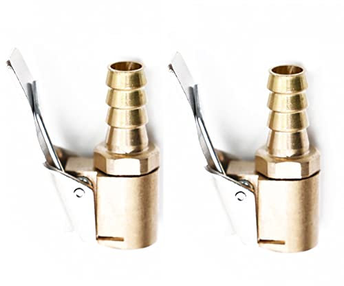 Woetwoat Autoventil Hebelstecker Air Chuck,Messing neu Reifenfüllnippel Ventilaufsatz Momentstecker Hebelstecker Auto Druckluft Ventilstecker für alle Reifenventile (Pagoda 8mm 2pcs)